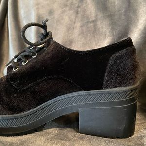 Urban Outfitters Velvet Platforms